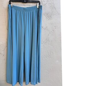 Halara NEW Womens Teal Wide Leg Lounge Athleisure Casual High Waisted Pants